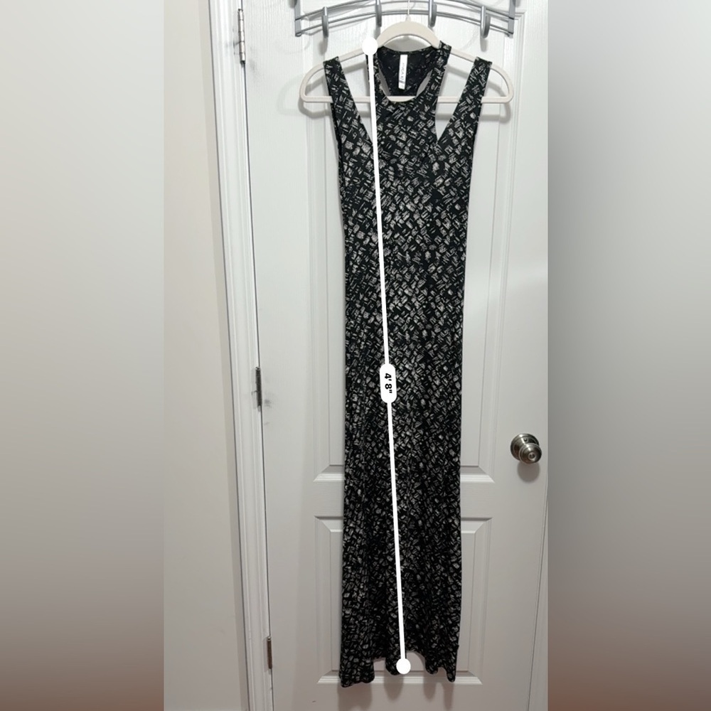 NWT RVCA Rite Moves Maxi Dress Size XS Juniors Black Print Built In Bra Viscose - Picture 13 of 16